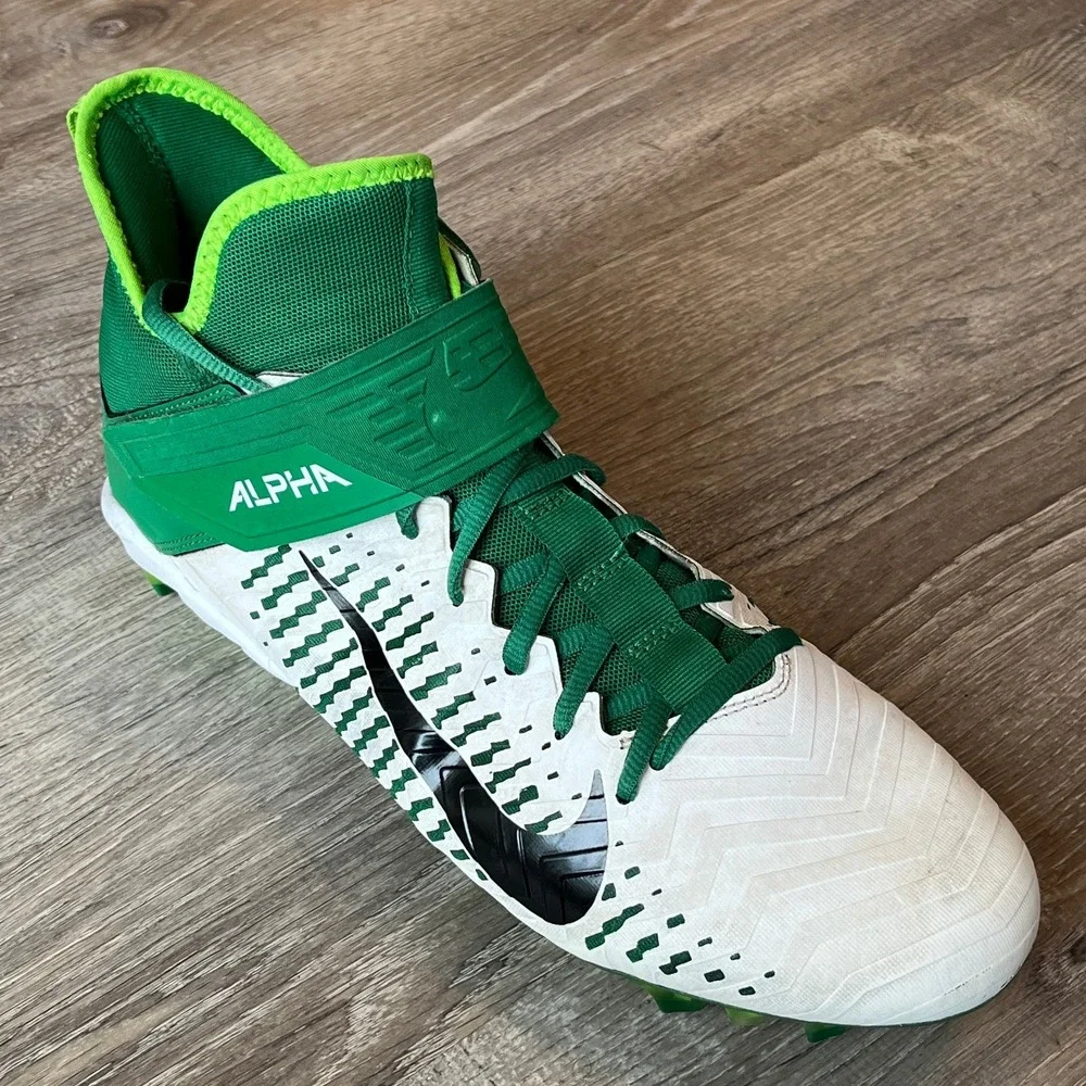 Nike Alpha Menace Pro 2 Football Cleats Mid White‎ Pine Mens 11 UK 10 EU 45